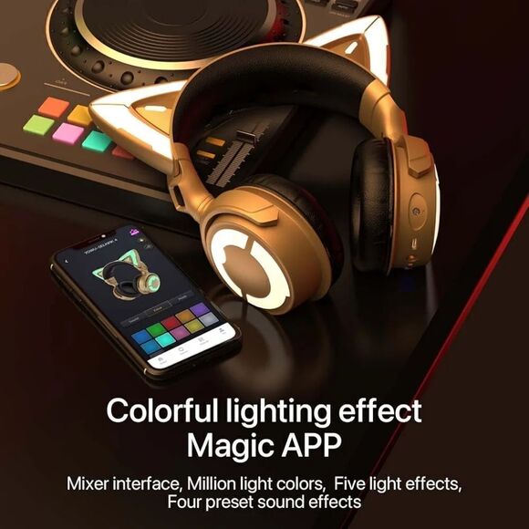 2xHOST PICK! 917 YOWU RGB Cat Ear Headphone - Picture 7 of 9